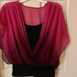 Beautiful top with black tank under